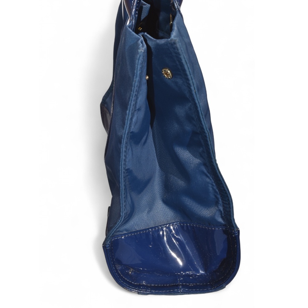 Tory Burch Mini Ella Patent Tote Bag Blue - Picture 6 of 14